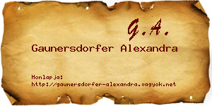 Gaunersdorfer Alexandra névjegykártya